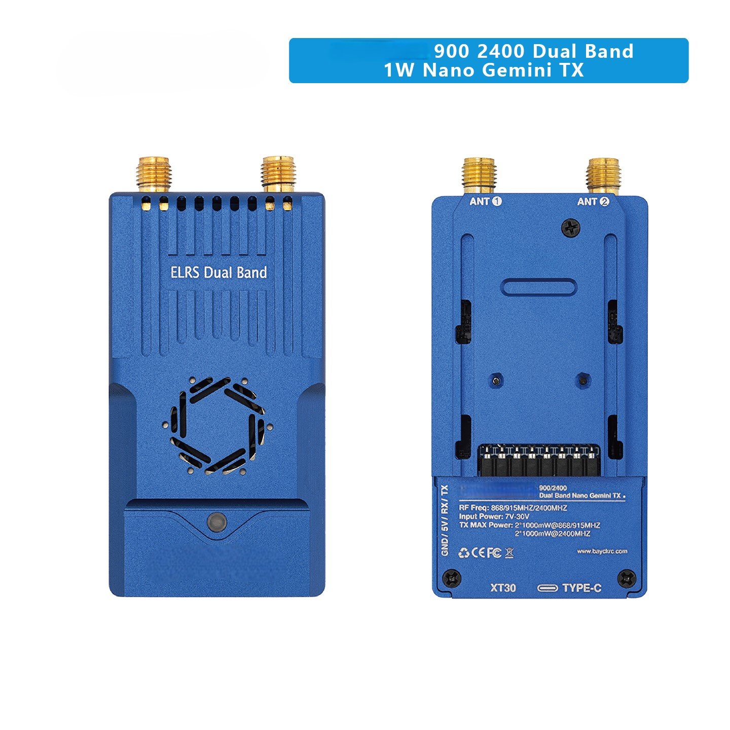 900 2400 Dual Band 1W Nano Gemini TX-main-3 DronePartsFactory.com 2400 Dual Band 1w Nano Gemini Tx Main 3