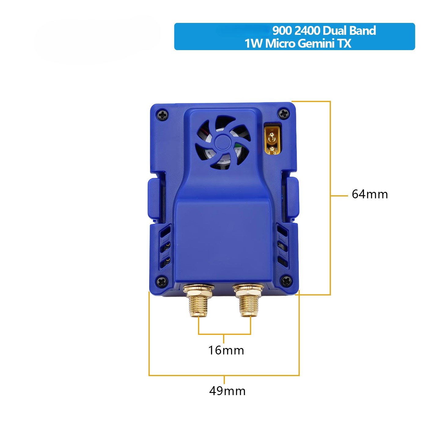 900 24004 Dual Band 1W Micro Gemini TX-details- DronePartsFactory.com 24004 Dual Band 1w Micro Gemini Tx Details
