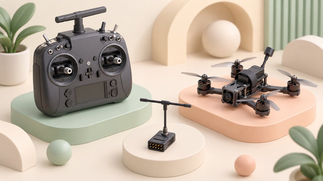 DronePartsFactory.com Elrs Radio Link Isometric Scene