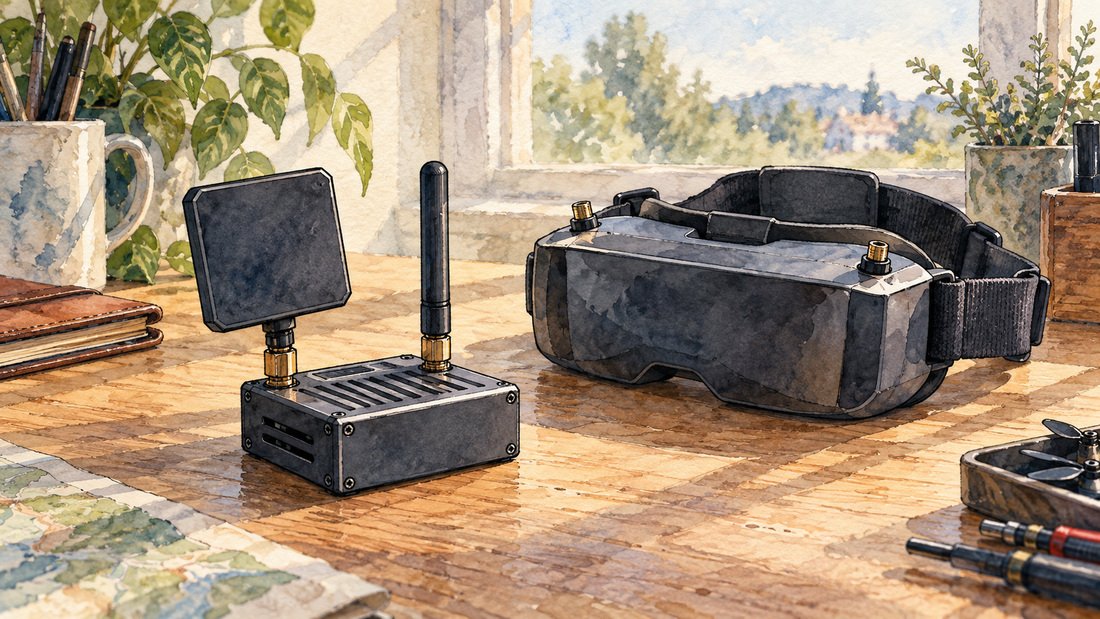 DronePartsFactory.com Fpv Video Receiver Watercolor Desk